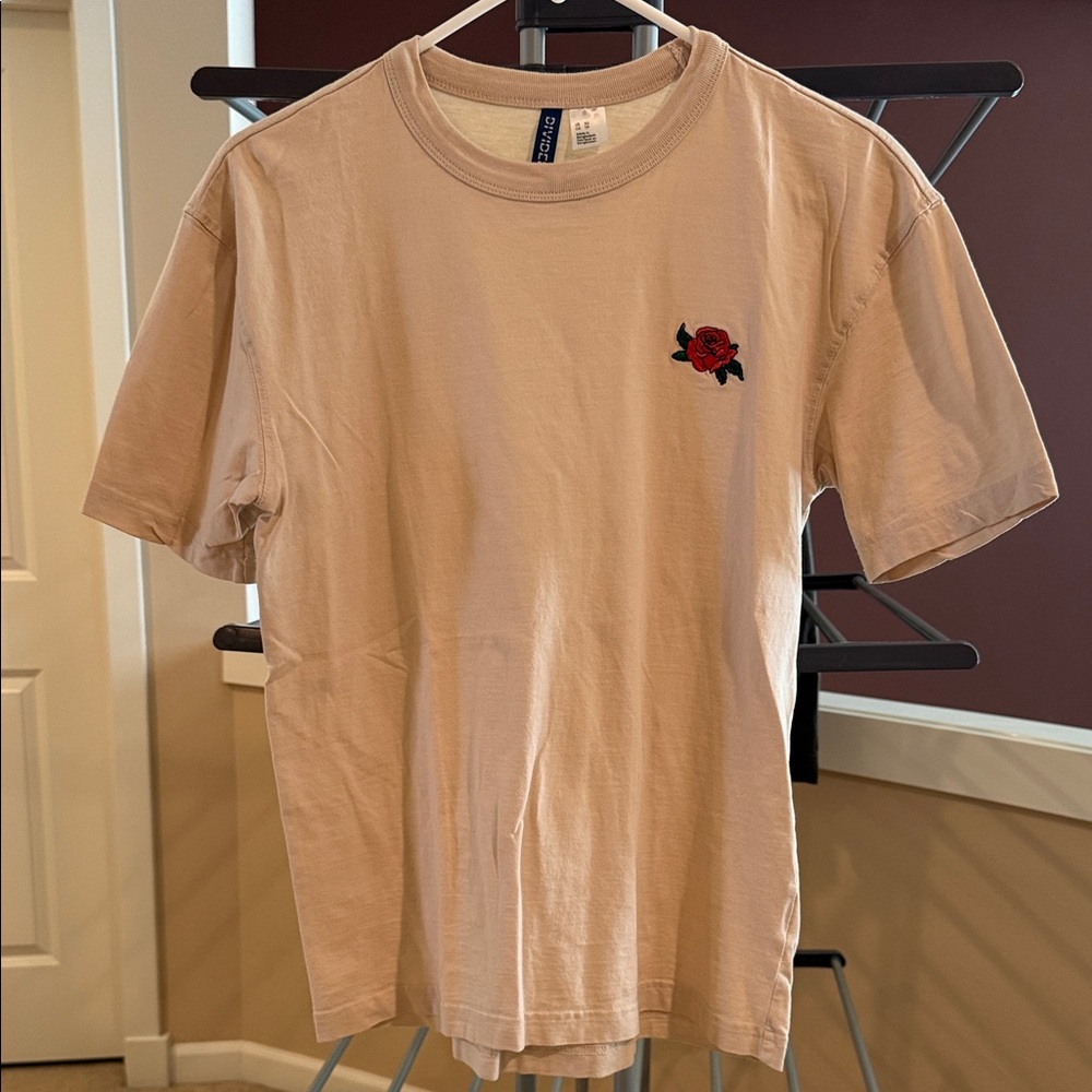 Divided Beige Crew Neck Top